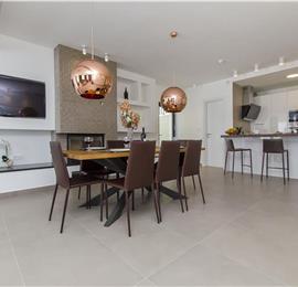 5 bedroom beachfront villa with heated pool near Omis, sleeps 9